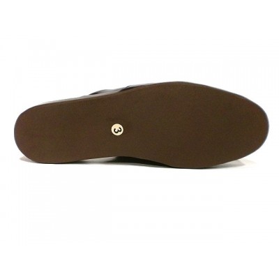 Zapatillas de casa para hombre piel Ponca Lengueta Marron Zapatillas de casa para hombre piel Ponca Lengueta Marron