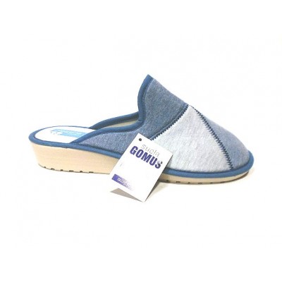 Zapatillas tela algodon con cuña Niagara Gomus Silenciosas Azul Zapatillas tela algodon con cuña Niagara Gomus Silenciosas Azul