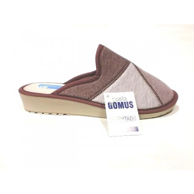 Zapatillas tela algodon con cuña Niagara Gomus Silenciosas Lila Zapatillas tela algodon con cuña Niagara Gomus Silenciosas Lila