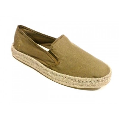 Alpargatas esparto Sual Slippers loneta lavada Camel