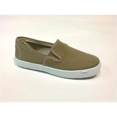 Zapatilla de lona con elasticos Muro 268 Beige