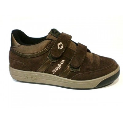 Zapatillas deportivas J´hayber velcro Olimpia Serraje Marron