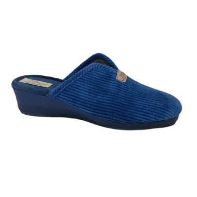 Zapatillas de casa con cuña para mujer J´Ortega Descalza Pana