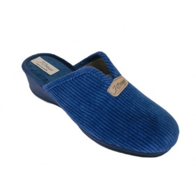 Zapatillas de casa con cuña para mujer J´Ortega Descalza Pana