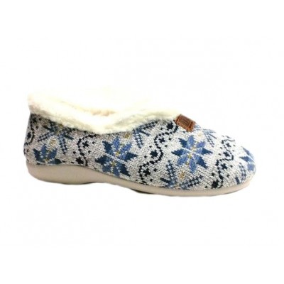 Zapatillas Norteñas 36-325 Pico punto forro lana Jeans