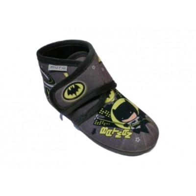 Zapatillas casa abotinadas con velcro Muro Batman