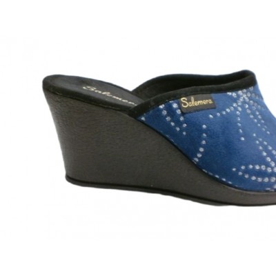 Zapatillas de casa cuña Super Salemera Tercio Azul Zapatillas de casa cuña Super Salemera Tercio Azul