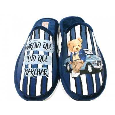 Zapatillas de casa divertidas para hombre Galegadas "Marcho que teño que marchar" Zapatillas de casa divertidas para hombre Galegadas "Marcho que teño que marchar"