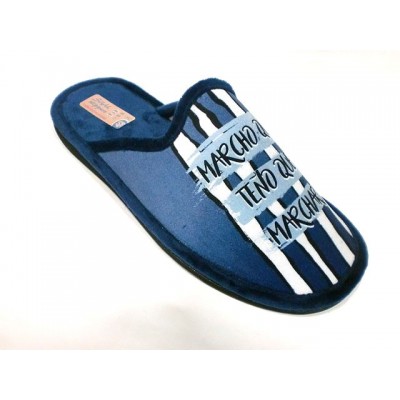 Zapatillas de casa divertidas para hombre Galegadas "Marcho que teño que marchar" Zapatillas de casa divertidas para hombre Galegadas "Marcho que teño que marchar"