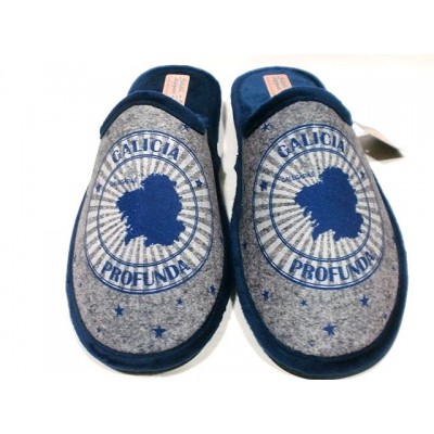 Zapatillas de casa divertidas para hombre Galegadas "Galicia profunda" Zapatillas de casa divertidas para hombre Galegadas "Galicia profunda"