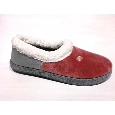 Zapatillas de casa Biorelax by Cosdam plantilla extraible piso huella copete Malva