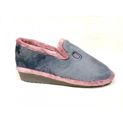 Zapatillas casa con cuña Niagara Gomus Silenciosas paño aterciopelado Azafata Zapatillas casa con cuña Niagara Gomus Silenciosas paño aterciopelado Azafata