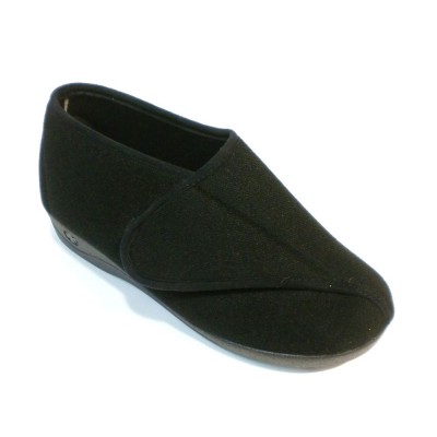 Zapatilla de casa ANCHO ESPECIAL paño con velcro Induscal