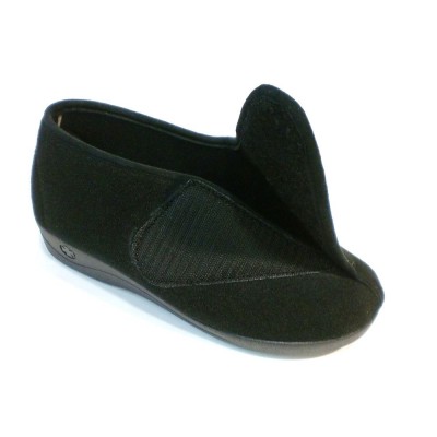 Zapatilla de casa ANCHO ESPECIAL paño con velcro Induscal