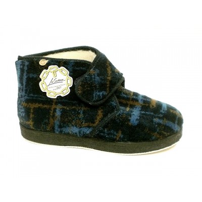 Zapatillas abotinadas dacha forro lana La Cadena 65211 Velcro Marino Zapatillas abotinadas dacha forro lana La Cadena 65211 Velcro Marino