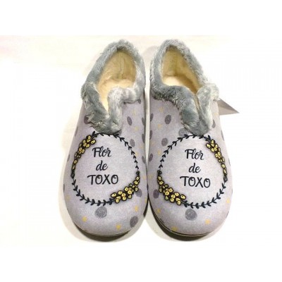 Zapatillas de casa cerrda Galegadas "Flor de Toxo"