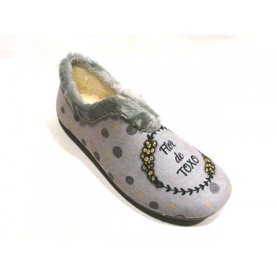 Zapatillas de casa cerrda Galegadas "Flor de Toxo"