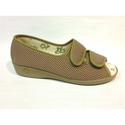 Zapatillas abiertas Ancho Especial red Induscal Velcro Beige Zapatillas abiertas Ancho Especial red Induscal Velcro Beige