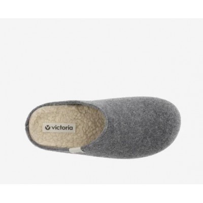 Zapatillas de casa paño fieltro Victoria 81100 Gris Zapatillas de casa paño fieltro Victoria 81100 Gris