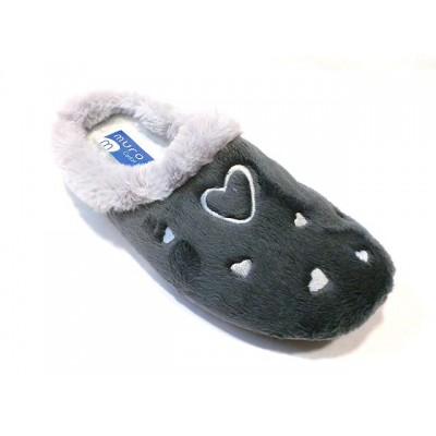 Zapatillas mujer para casa Muro Terciopelo Corazones Zapatillas mujer para casa Muro Terciopelo Corazones