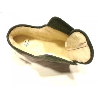 Zapatillas casa Ancho Especial velcro lana La Cadena Paño Terciopelo Gris Zapatillas casa Ancho Especial velcro lana La Cadena Paño Terciopelo Gris