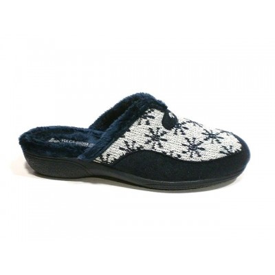 Zapatillas cuña Vulca-Bicha punto Laponia Marino Zapatillas cuña Vulca-Bicha punto Laponia Marino