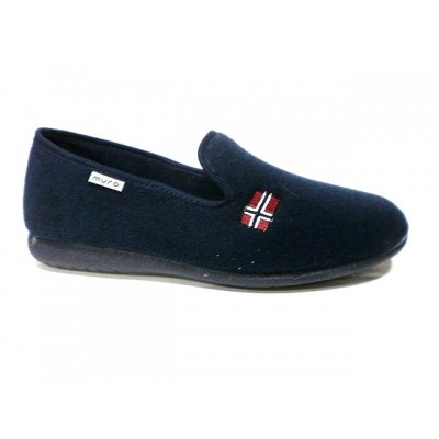 Zapatillas toalla algodon cerrada Muro Marino