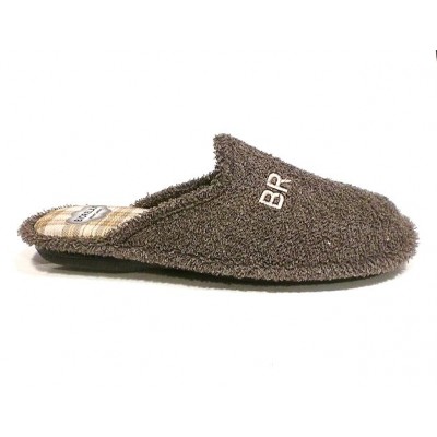 Zapatillas hombre toalla algodón Biorelax Taupe