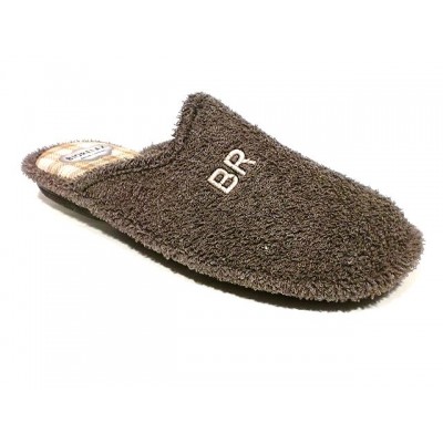 Zapatillas hombre toalla algodón Biorelax Taupe