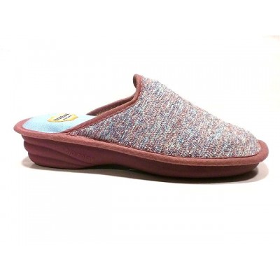 Zapatillas mujer cuña toalla algodón Biorelax Bicolor Lavanda Zapatillas mujer cuña toalla algodón Biorelax Bicolor Lavanda