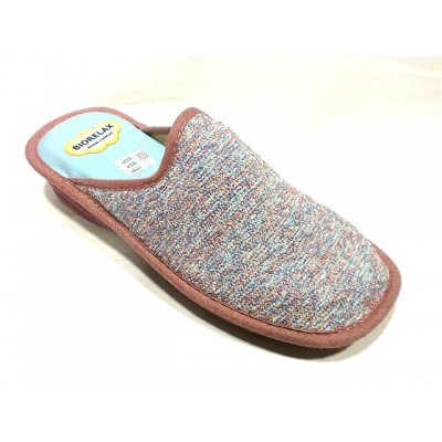 Zapatillas mujer cuña toalla algodón Biorelax Bicolor Lavanda Zapatillas mujer cuña toalla algodón Biorelax Bicolor Lavanda