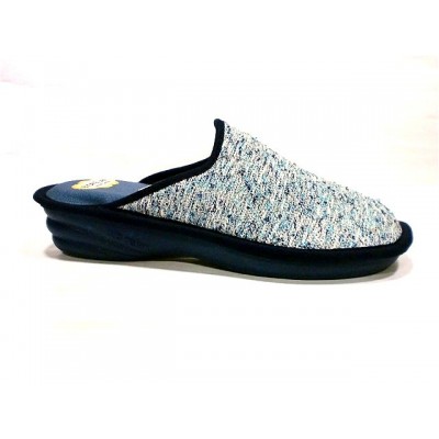 Zapatillas mujer cuña toalla algodón Biorelax Bicolor Marino Zapatillas mujer cuña toalla algodón Biorelax Bicolor Marino