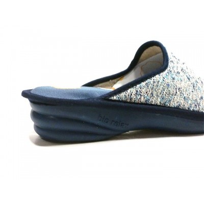 Zapatillas mujer cuña toalla algodón Biorelax Bicolor Marino Zapatillas mujer cuña toalla algodón Biorelax Bicolor Marino