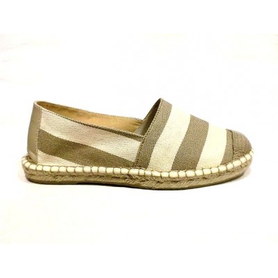 Alpargatas de esparto con tela rayas Pasfor Beige Alpargatas de esparto con tela rayas Pasfor Beige