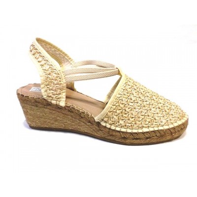 Valencianas de esparto elasticos Pasfor 413 Rafia Beige