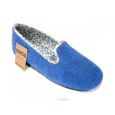 Zapatillas de casa cerradas toalla algodon Soca Aguamar