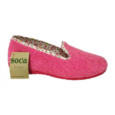 Zapatillas de casa cerradas toalla algodon Soca Fucsia Zapatillas de casa cerradas toalla algodon Soca Fucsia