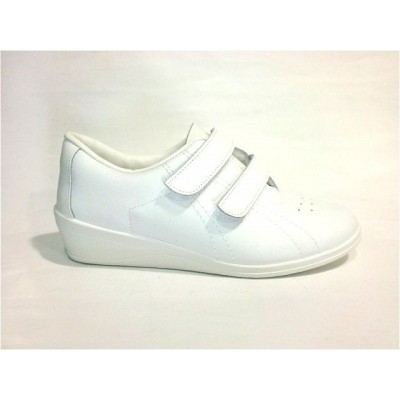 Deportivas mujer con Cuña FerGar Velcro Blanco Deportivas mujer con Cuña FerGar Velcro Blanco