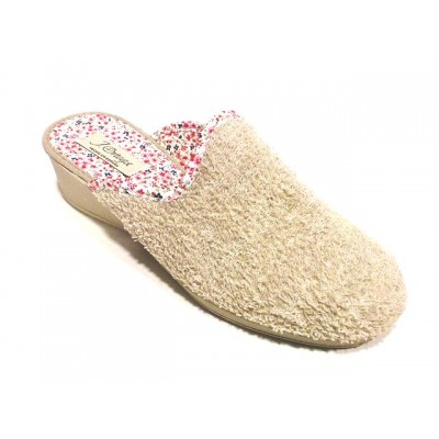 Zapatillas de casa con cuña para mujer J´Ortega Descalza Rizo Beige Zapatillas de casa con cuña para mujer J´Ortega Descalza Rizo Beige