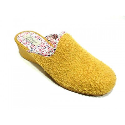 Zapatillas de casa con cuña para mujer J´Ortega Descalza Rizo Yema Zapatillas de casa con cuña para mujer J´Ortega Descalza Rizo Yema