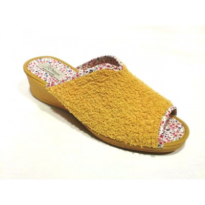 Zapatillas de casa con cuña J´Ortega Puntera Abierta Rizo Yema Zapatillas de casa con cuña J´Ortega Puntera Abierta Rizo Yema