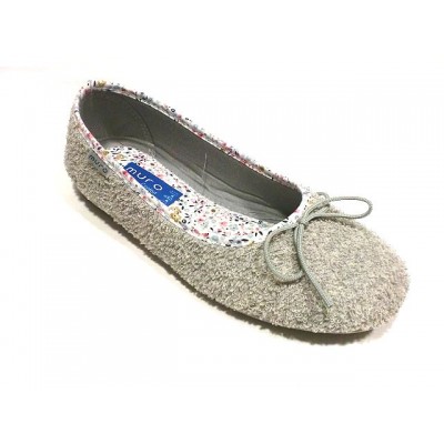 Zapatillas de casa corte salón Muro toalla algodón Gris 3