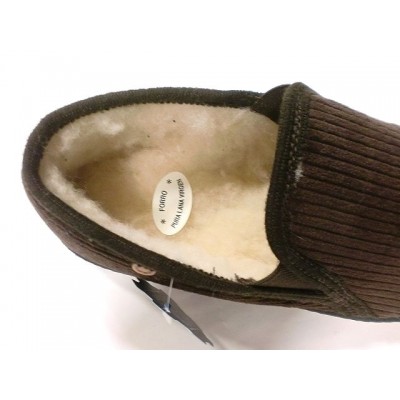 Zapatillas pana forro lana La Cadena 65683 Marron Zapatillas pana forro lana La Cadena 65683 Marron