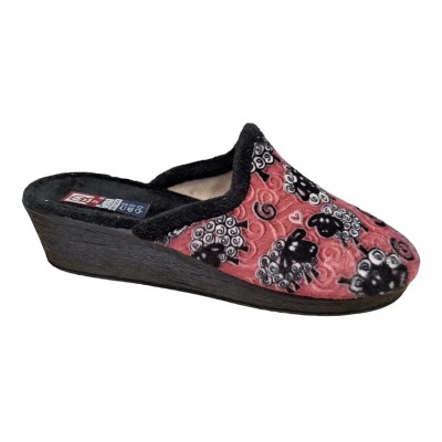 Zapatillas de estar por casa con cuña para mujer Gema García 7620 Oveja
