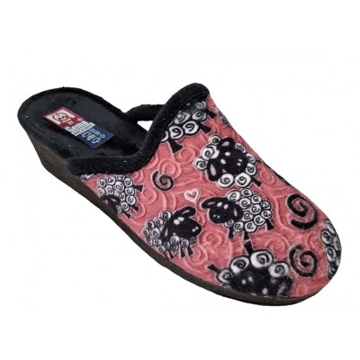 Zapatillas de estar por casa con cuña para mujer Gema García 7620 Oveja