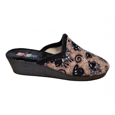 Zapatillas de estar por casa con cuña para mujer Gema García 7620 Oveja