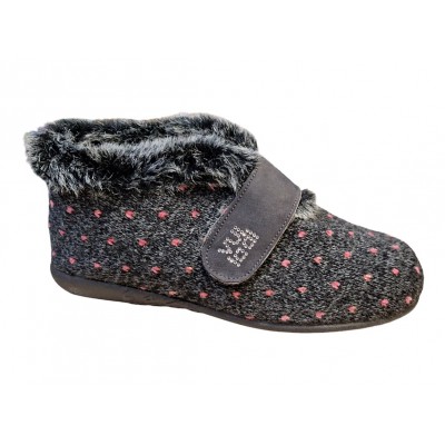 Zapatillas abotinada velcro punto VulLadi 3216-325 Gris Zapatillas abotinada velcro punto VulLadi 3216-325 Gris