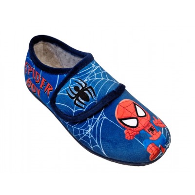 Zapatillas casa para niños con velcro Natalia Superheroes Spider cierre de velcro