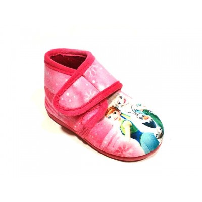 Zapatillas casa abotinada con velcro Natalia Frozen