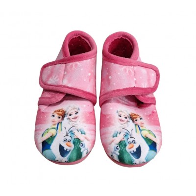 Zapatillas casa abotinada con velcro Natalia Frozen